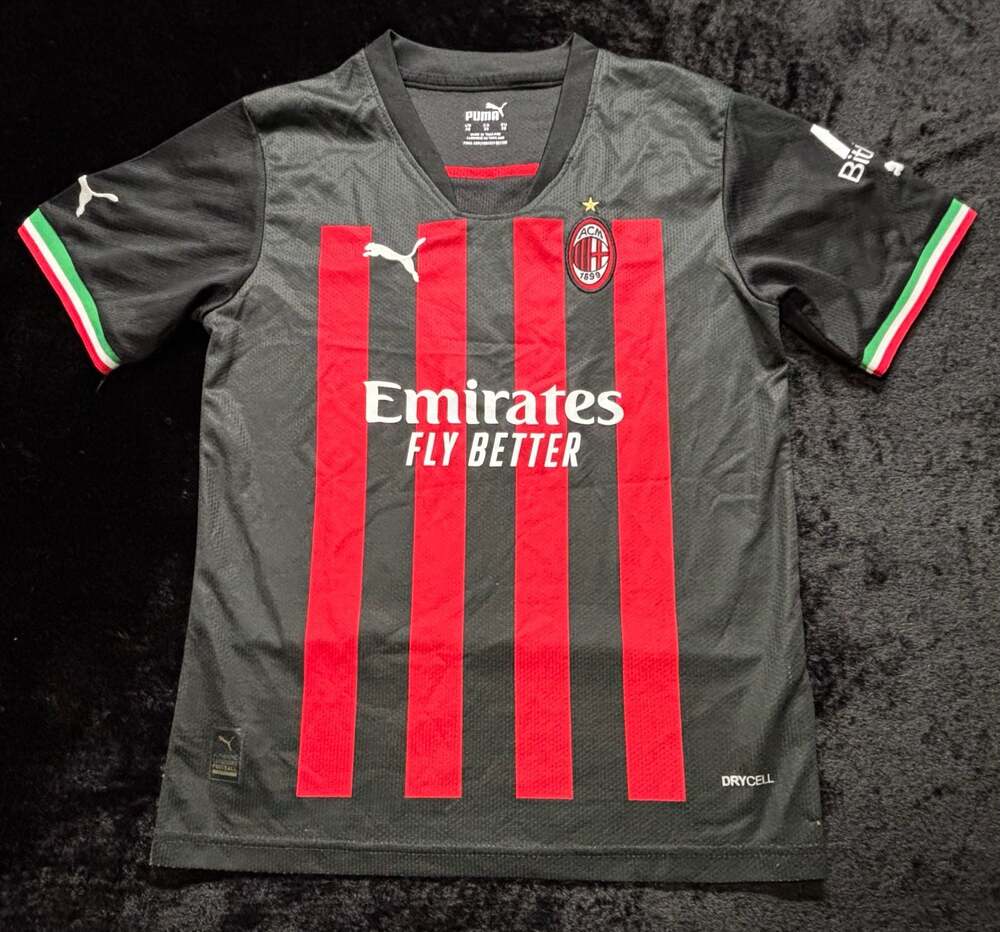 Boy Small Puma AC Milan 2022-23 Home Youth Soccer Jersey Maldini
